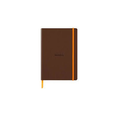 Rhodiarama carnet souple BRONZE A5 160p ligné pap. ivoire 90g ferm. élast.