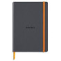 Rhodiarama carnet souple TITANE A5 160p ligné pap. ivoire 90g ferm. élast.