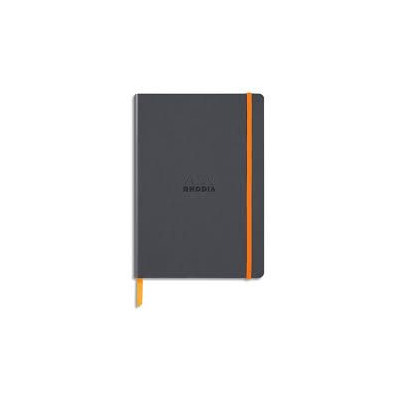 Rhodiarama carnet souple TITANE A5 160p ligné pap. ivoire 90g ferm. élast.