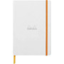 Rhodiarama carnet souple BLANC A5 160p ligné pap. ivoire 90g ferm. élast.