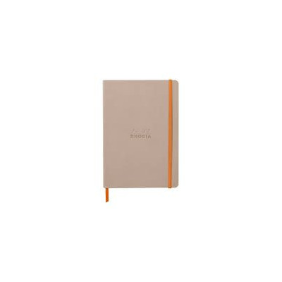 Rhodiarama carnet souple TOUCHE DE ROSE A5 160p dot pap. ivoire 90g ferm. élast.
