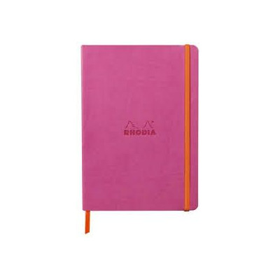 Rhodiarama carnet souple FUCHSIA A5 160p dot pap. ivoire 90g ferm. élast.