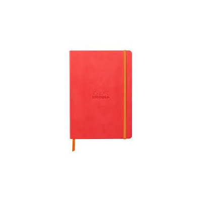 Rhodiarama carnet souple CORAIL A5 160p dot pap. ivoire 90g ferm. élast.