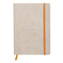Rhodiarama carnet souple BEIGE A5 160p dot pap. ivoire 90g ferm. élast.