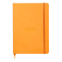 Rhodiarama carnet souple ORANGE A5 160p dot pap. ivoire 90g ferm. élast.