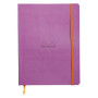 Rhodiarama carnet souple LILAS 19x25cm 160p dot pap. ivoire 90g ferm. élast.