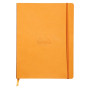 Rhodiarama carnet souple ORANGE 19x25cm 160p dot pap. ivoire 90g ferm. élast.