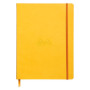 Rhodiarama carnet souple JONQUILLE 19x25cm 160p dot pap. ivoire 90g ferm. élast.