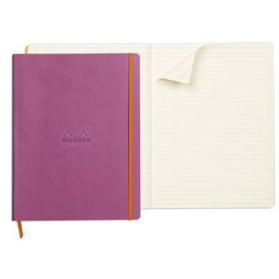 Rhodiarama cahier souple LILAS A4+ 160p ligné papier ivoire 90g