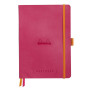 Rhodiarama Goalbook souple FRAMBOISE A5 240p Q.5x5 papier ivoire 90g