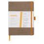 Rhodiarama Meeting TAUPE A5+ 160p microperf. pap. blanc 90g +élast. +p-stylo