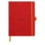 Rhodiarama Meeting COQUELICOT A5+ 160p mcrprf pap blanc 90g +élastique +porte-st