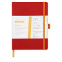 Rhodiarama Meeting COQUELICOT A5+ 160p mcrprf pap blanc 90g +élastique +porte-st