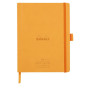 Rhodiarama Meeting ORANGE A5+ 160p microperf. pap. blanc 90g +élast. +p-stylo