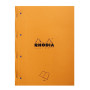Rhodia Side bloc agrafé côté A4+ 22,3x29,7cm 80f Q.5x5 mprf +perfo 4t. 80g