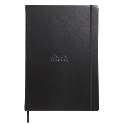 Webnotebook BLACK A4 192p ligné papier ivoire 90g fermeture élastique