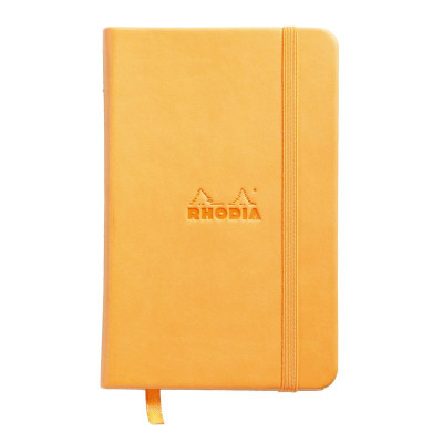 Webnotebook ORANGE 9x14cm 192p dot papier ivoire 90g fermeture élastique