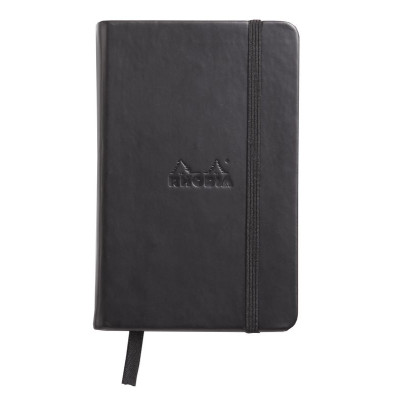 Webnotebook BLACK 9x14cm 192p dot papier ivoire 90g fermeture élastique