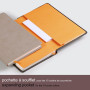 Rhodiarama carnet RR 9x14cm CHOCOLAT 192p ligné pap. ivoire 90g ferm. élast.