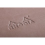 Rhodiarama carnet RR 9x14cm TAUPE 192p ligné pap. ivoire 90g ferm. élast.