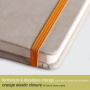 Rhodiarama carnet RR 9x14cm ANIS 192p ligné pap. ivoire 90g ferm. élast.