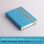 Rhodiarama carnet RR 9x14cm TURQUOISE 192p ligné pap. ivoire 90g ferm. élast.