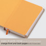 Rhodiarama carnet RR A5 BEIGE 192p ligné pap. ivoire 90g ferm. élast.
