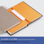 Rhodiarama carnet RR A5 SAPHIR 192p ligné pap. ivoire 90g ferm. élast.