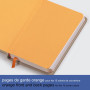 Rhodiarama carnet RR A5 SAPHIR 192p ligné pap. ivoire 90g ferm. élast.