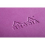 Rhodiarama carnet RR A5 LILAS 192p ligné pap. ivoire 90g ferm. élast.