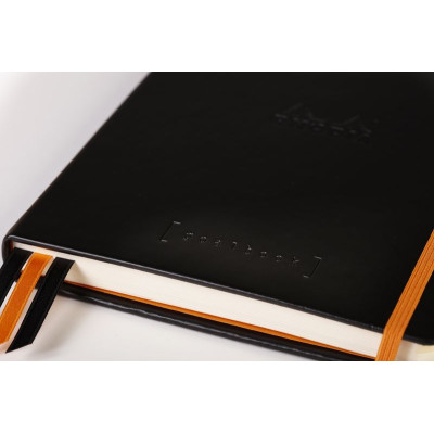 Rhodiarama Goalbook remb.rigide BLACK A5 240p dot papier ivoire 90g