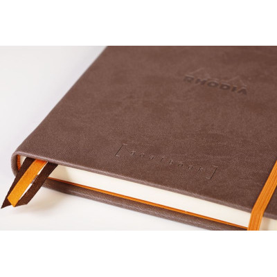 Rhodiarama Goalbook remb.rigide CHOCOLAT A5 240p dot papier ivoire 90g