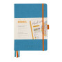 Rhodiarama Goalbook remb.rigide TURQUOISE A5 240p dot papier ivoire 90g