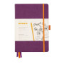 Rhodiarama Goalbook remb.rigide VIOLET A5 240p dot papier ivoire 90g