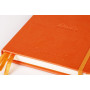 Rhodiarama Goalbook remb.rigide TANGERINE A5 240p dot papier ivoire 90g