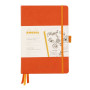 Rhodiarama Goalbook remb.rigide TANGERINE A5 240p dot papier ivoire 90g