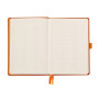 Rhodiarama Goalbook remb.rigide TANGERINE A5 240p dot papier ivoire 90g