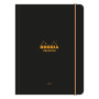 Rhodia Unlimited BLACK A5+ 16x21cm 120p dot détachables microperf. +élastique