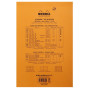 Bloc agrafé Rhodia ORANGE N°119 audit 21x31,8cm 80f multicolonnes 80g