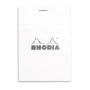 Bloc agrafé Rhodia WHITE N°12 8,5x12cm 80f Q.5x5 80g