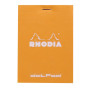 dotPad - bloc agrafé Rhodia ORANGE N°12 8,5x12cm dot 80f 80g