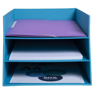 Corb.à courr.3 niveaux  Teksto Turquoise