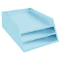 Corb.à courr. 3 niveaux carton bleu past
