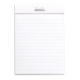 Bloc agrafé Rhodia WHITE N°13 10,5x14,8cm 80f ligné 80g
