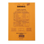 Bloc agrafé Rhodia ORANGE Giant Pad N°15 14,8x21cm 150f ligné 80g