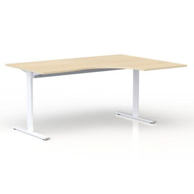 Bureau asymétrique 90° Essentiel I L. 160 x P. 120 cm 19 mm retour à droite déco