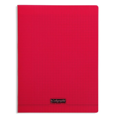 8000 POLYPRO, Cahier piqué rouge 21x29,7cm 192p séyès 90g