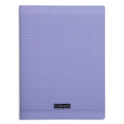 8000 POLYPRO, Cahier piqué  violet 21x29,7cm 192p séyès 90g