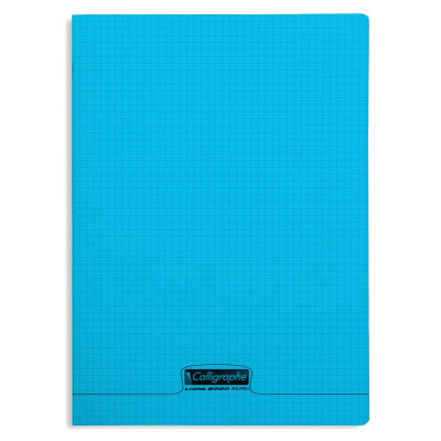 8000 POLYPRO, Cahier piqué bleu 24x32cm 96p Q.5x5 90g