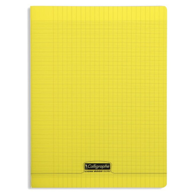 8000 POLYPRO, Cahier piqué  jaune 24x32cm 192p séyès 90g